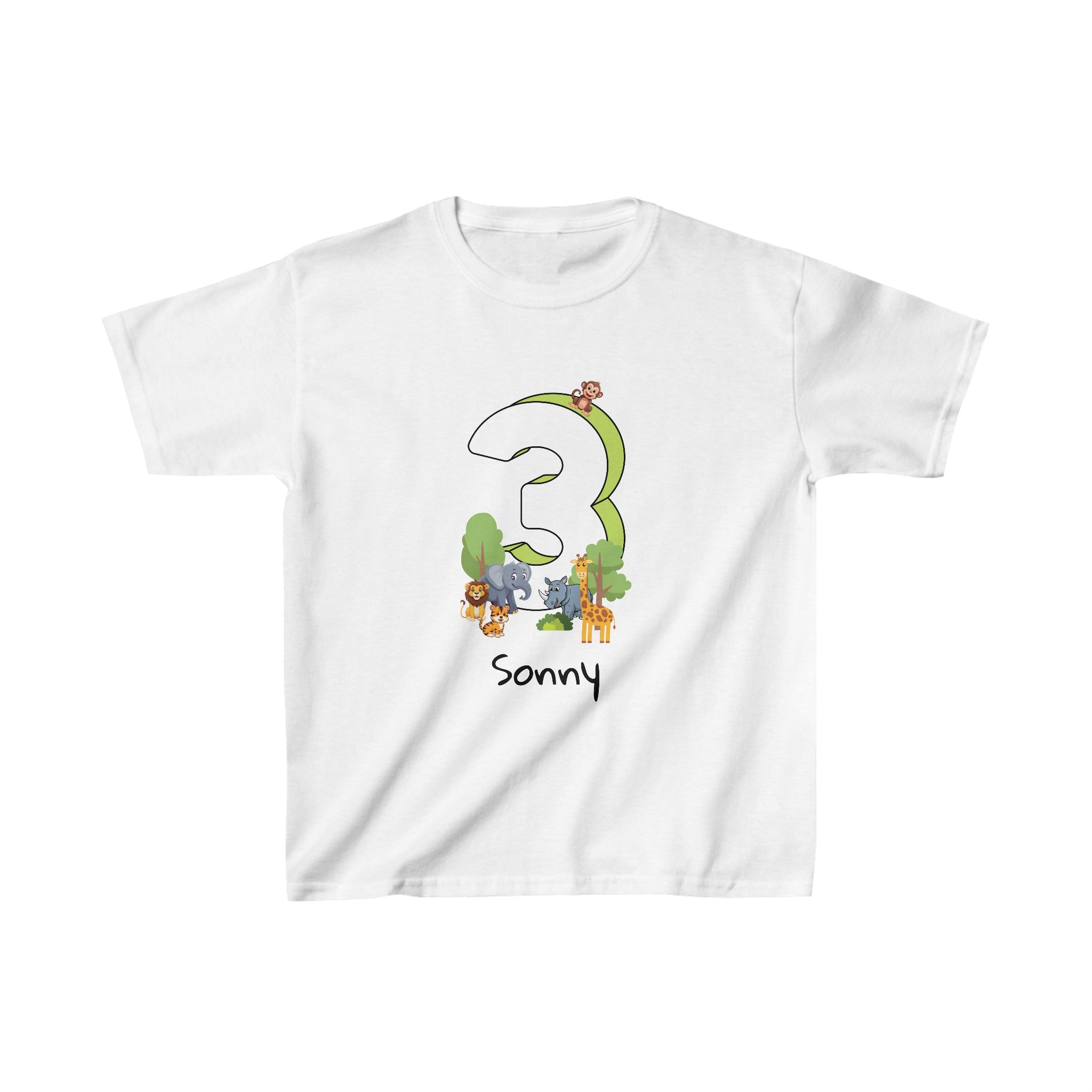 Custom Birthday T Shirt - Jungle Animals