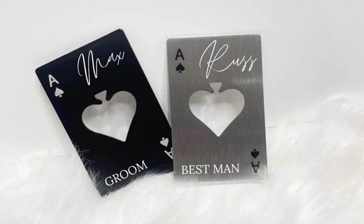 Best Man and Groom Bottle Opener