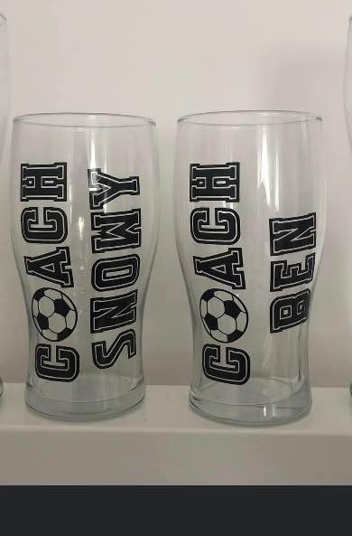 Personalised Football Pint Glass