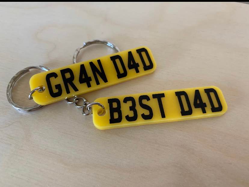 Number Plate Keyring