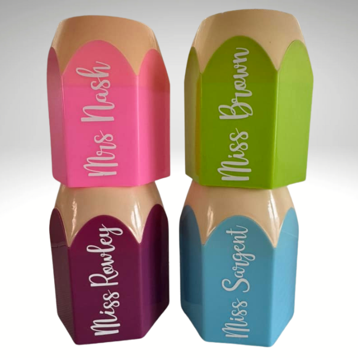 Pencil-Shaped Pen & Pencil Holder