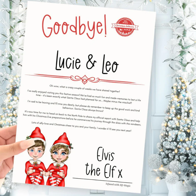 Goodbye elf letter