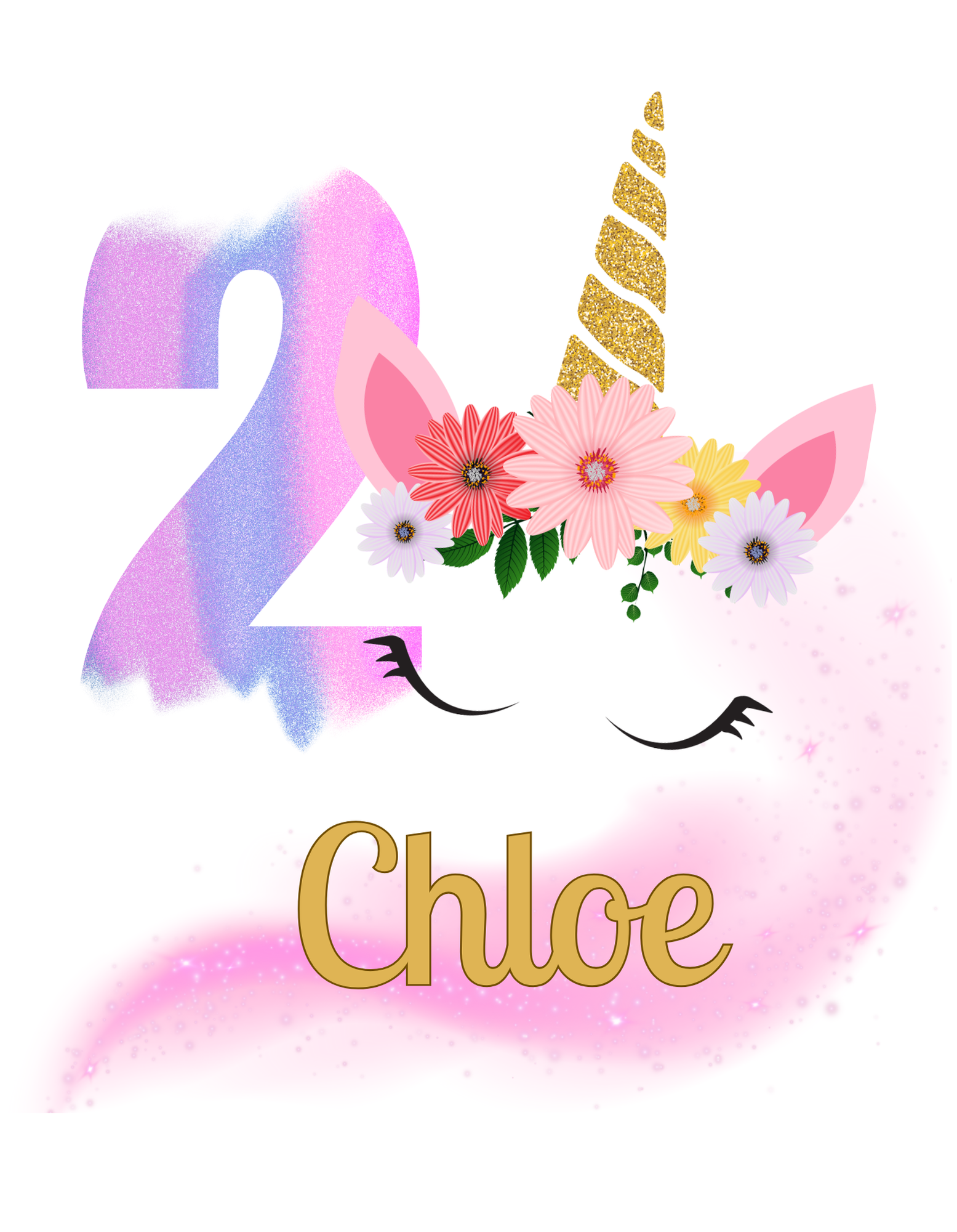 Custom Birthday T Shirt - Unicorn