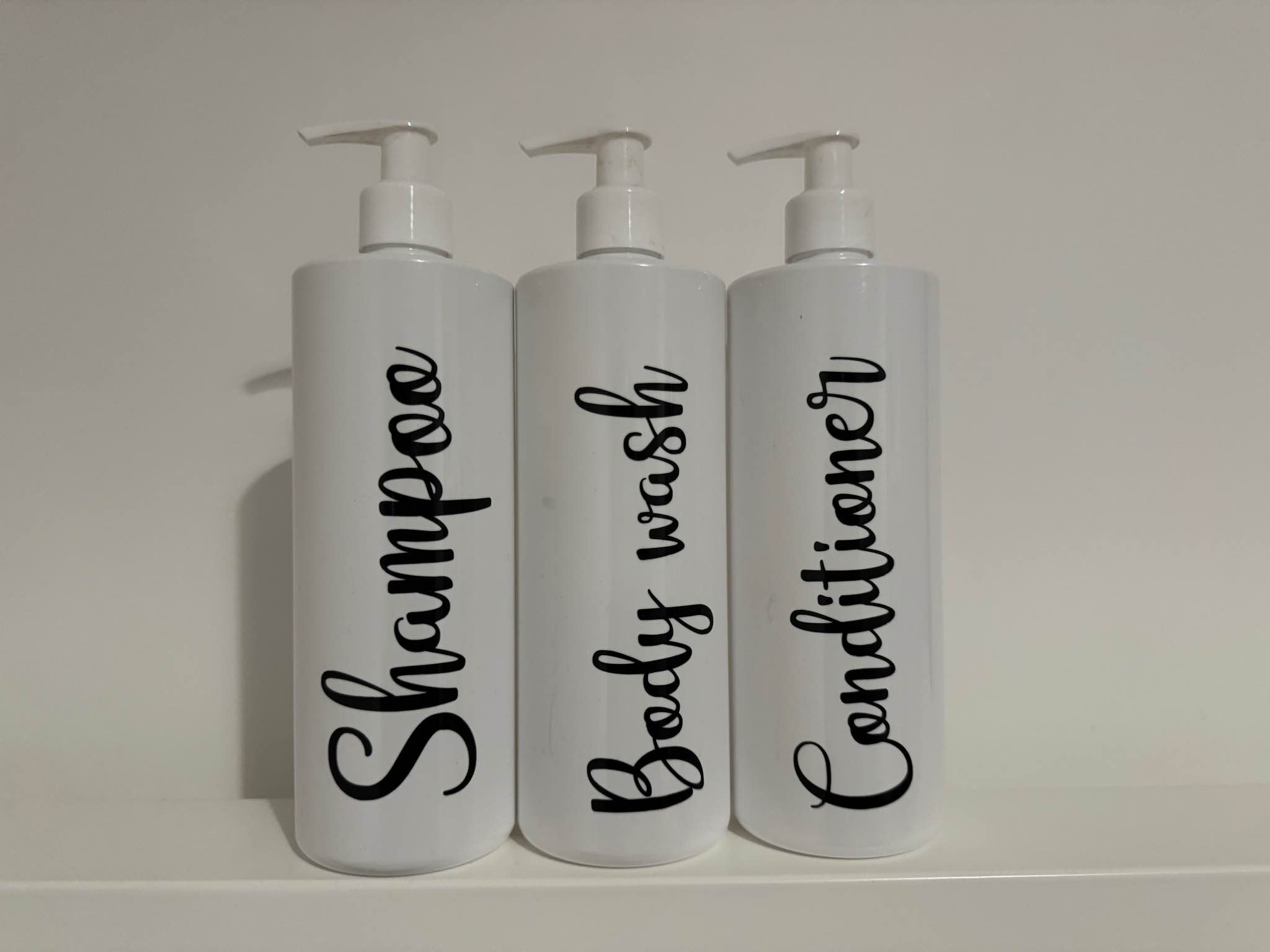 Set of 3 Custom Pump Bottles for the bathroom
