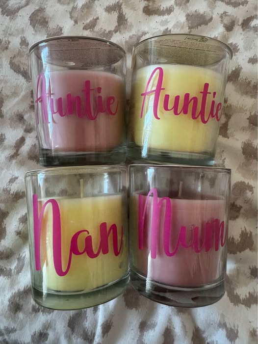Personalised named candles