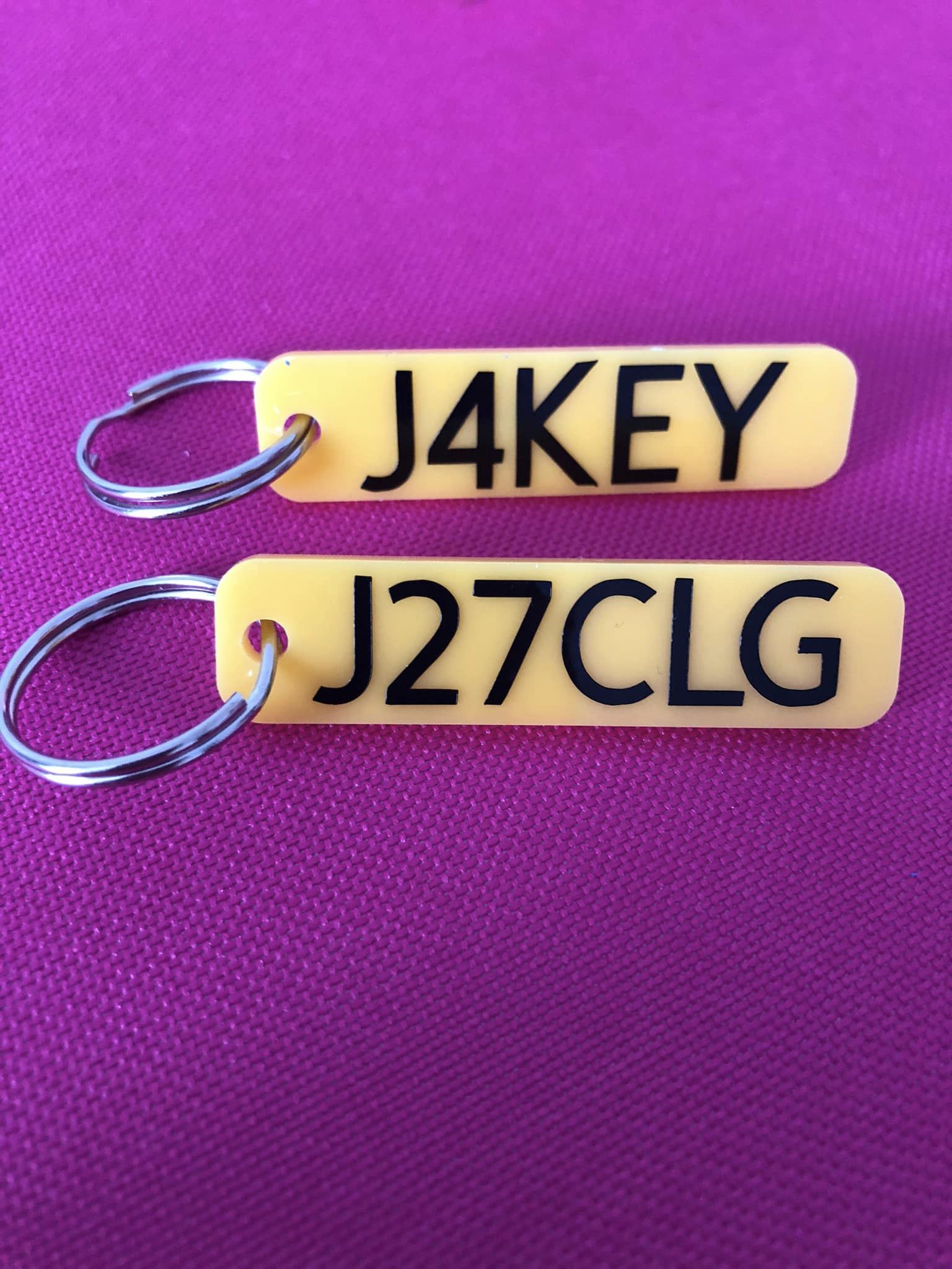 Number Plate Keyrings