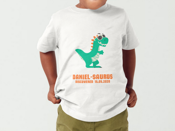 Custom Birthday T Shirt - Dinsosaur