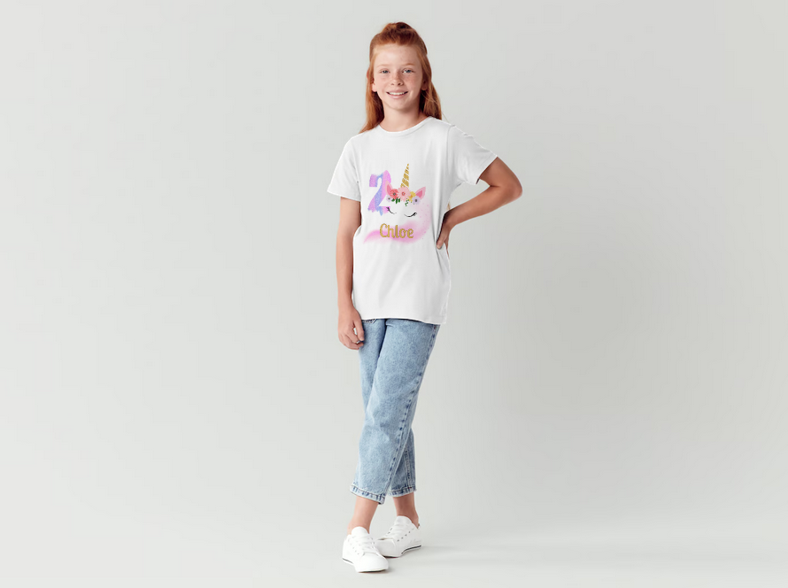 Custom Birthday T Shirt - Unicorn