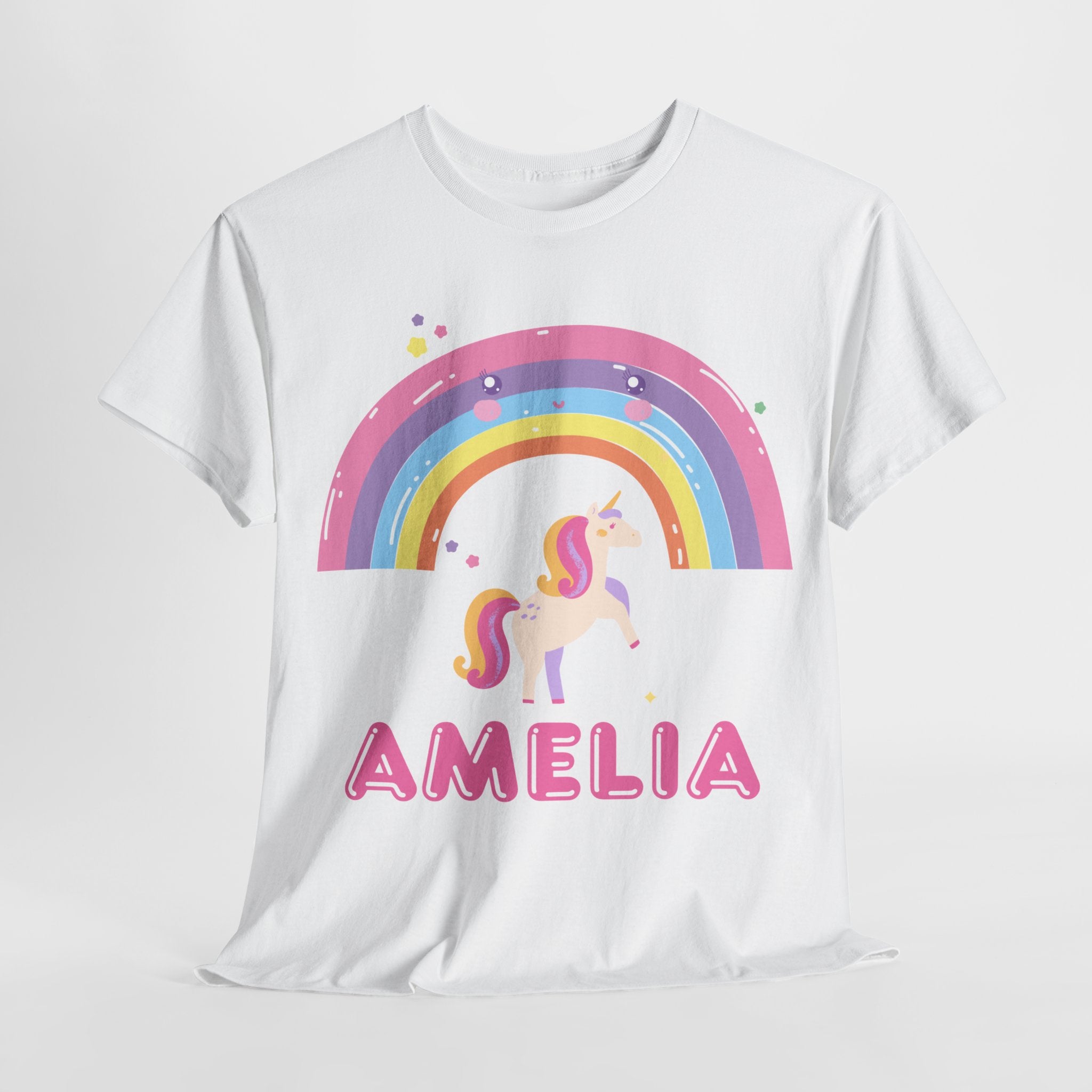 Magical Unicorn & Rainbow Personalised T-Shirt