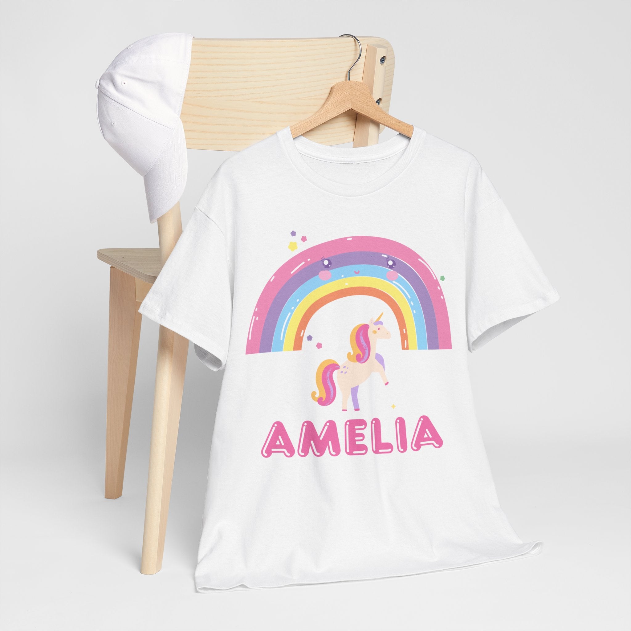 Magical Unicorn & Rainbow Personalised T-Shirt