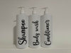 Set of 3 Custom Pump Bottles for the bathroom